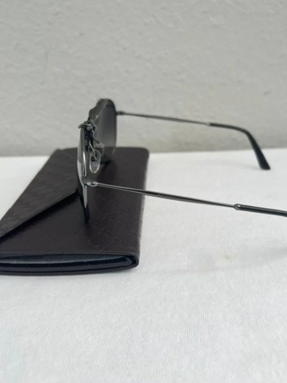 Gucci Silver Gradient Aviator Sunglasses